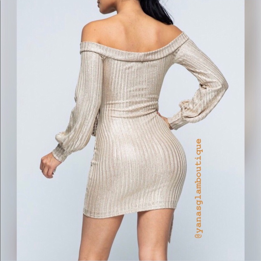 24K Gold & Glam Wrap Dress - Picture 5 of 7